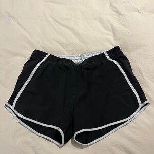 Black and White NikeFit Running Shorts - Wm S